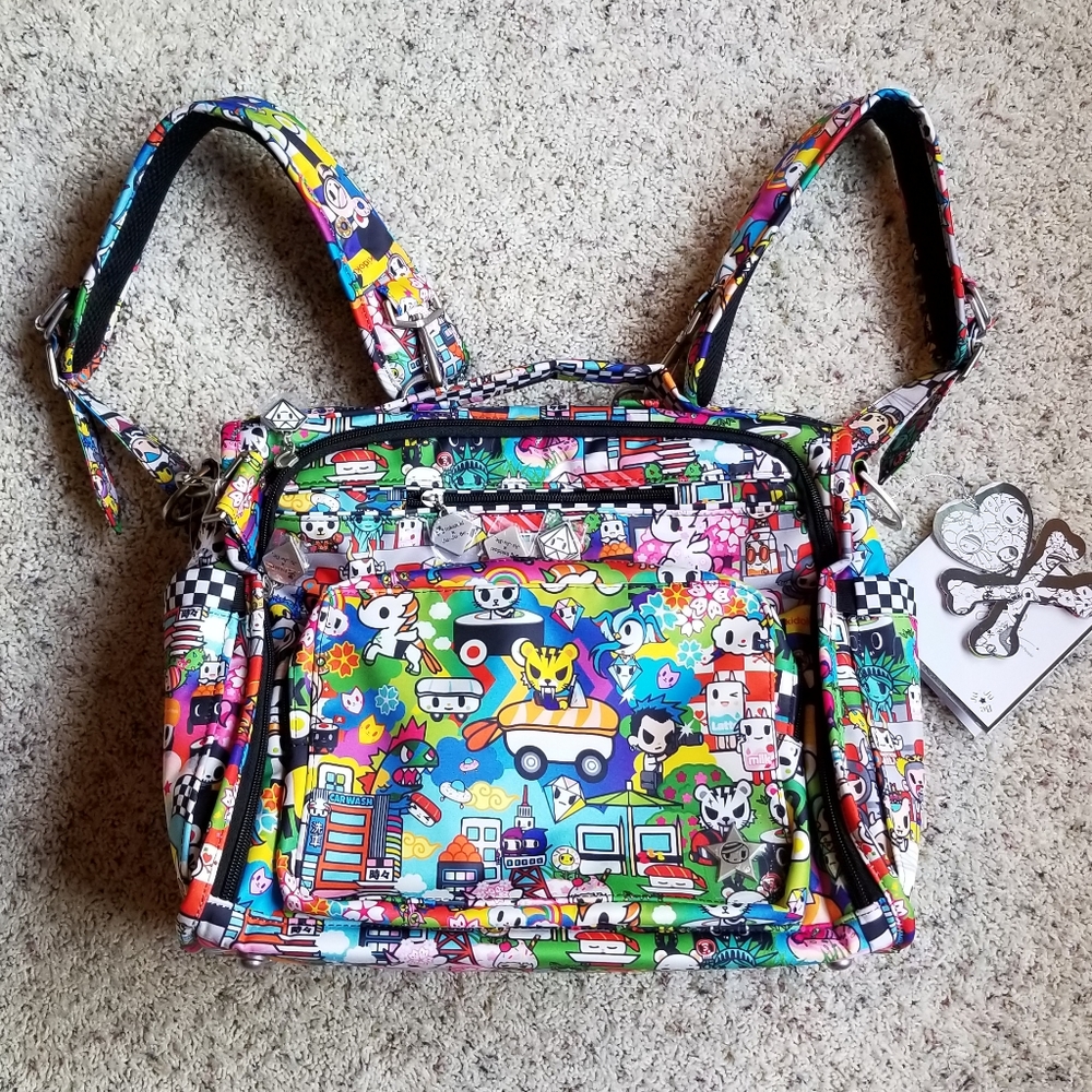 NWT Ju-Ju-Be BFF Diaper Bag Backpack Sushi Cars